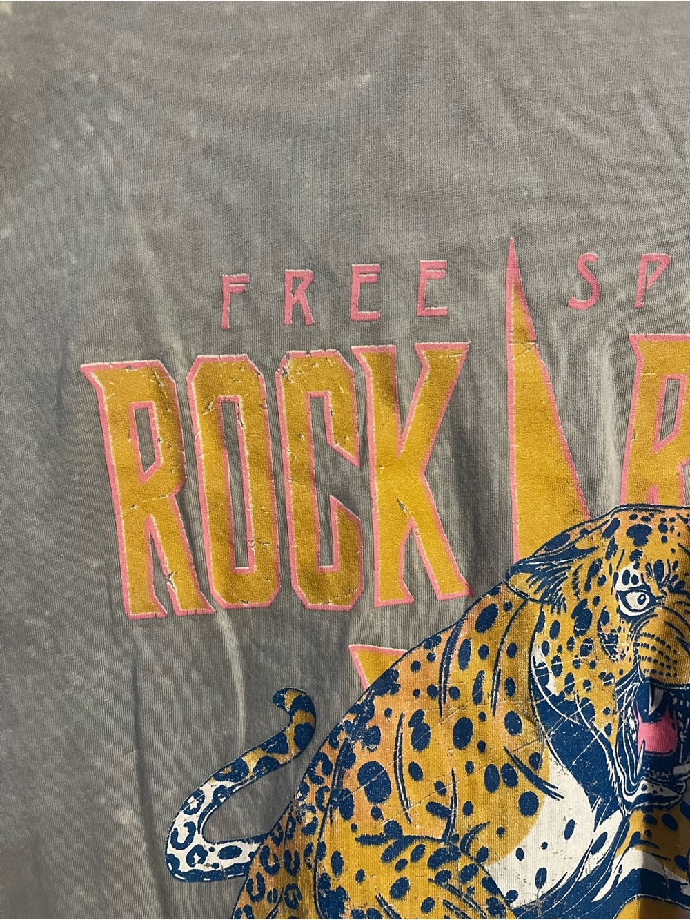 Zutter | Free Spirit Rock N Roll America Tour Mineral Wash Leopard Graphic Tee - Picture 4 of 9